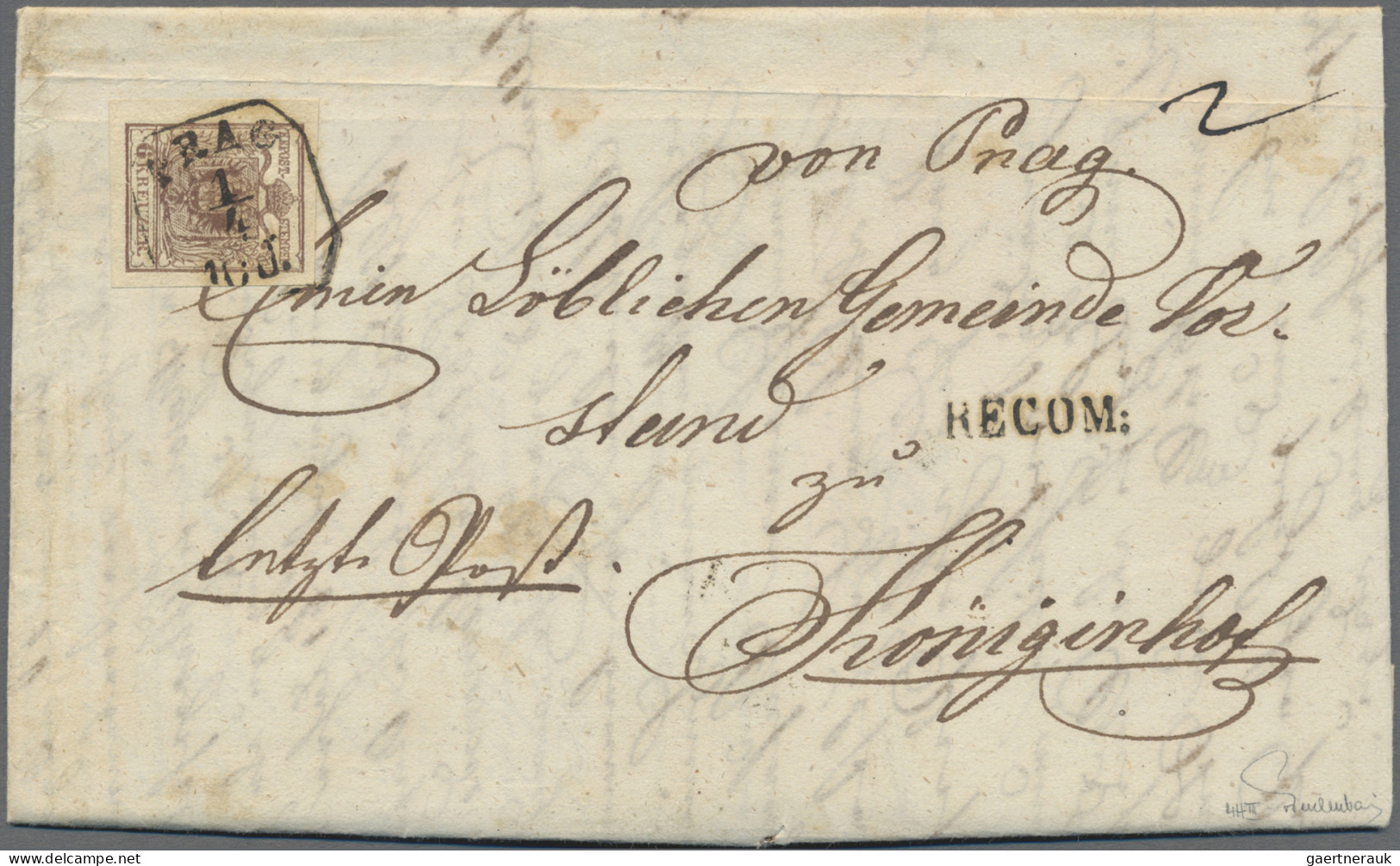 Österreich: 1850, 6 Kr. Braun, Handpapier, Type III, Zwei Exemplare Je Frisch Bz - Brieven En Documenten