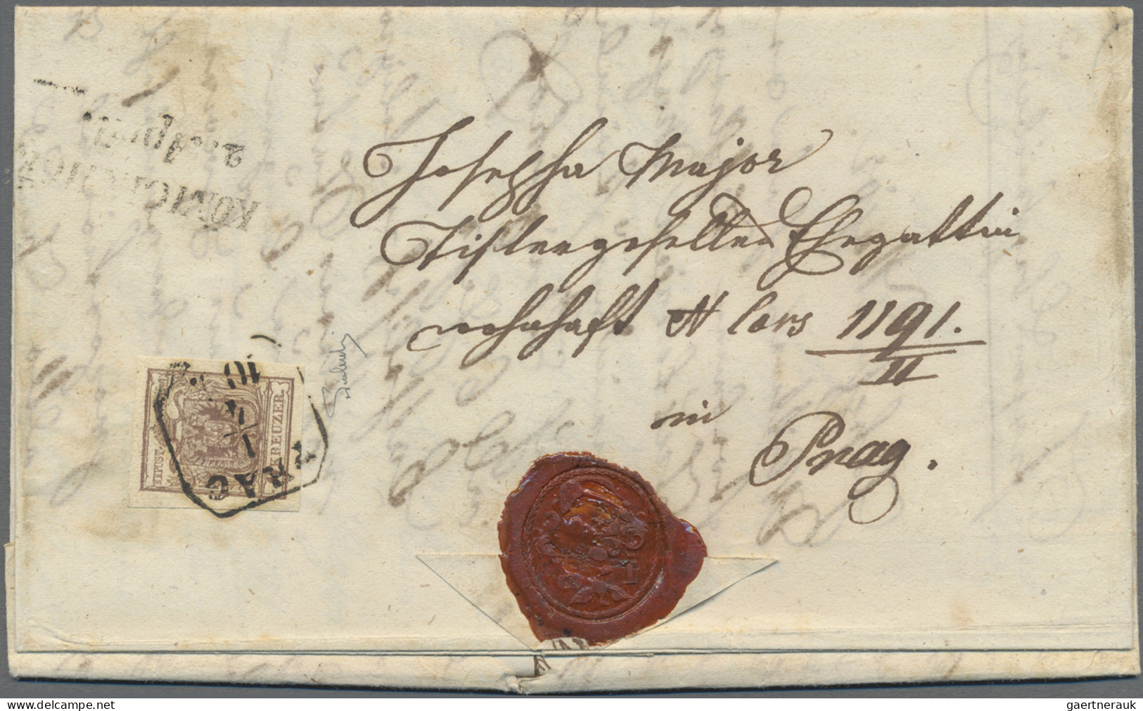 Österreich: 1850, 6 Kr. Braun, Handpapier, Type III, Zwei Exemplare Je Frisch Bz - Lettres & Documents