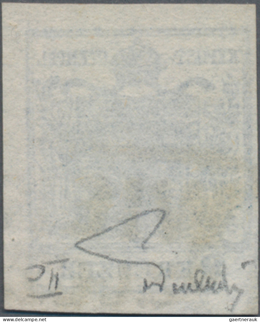 Österreich: 1850, 9 Kreuzer Blau, Handpapier, Type IIc, Mit Großer Druckauslassu - Oblitérés