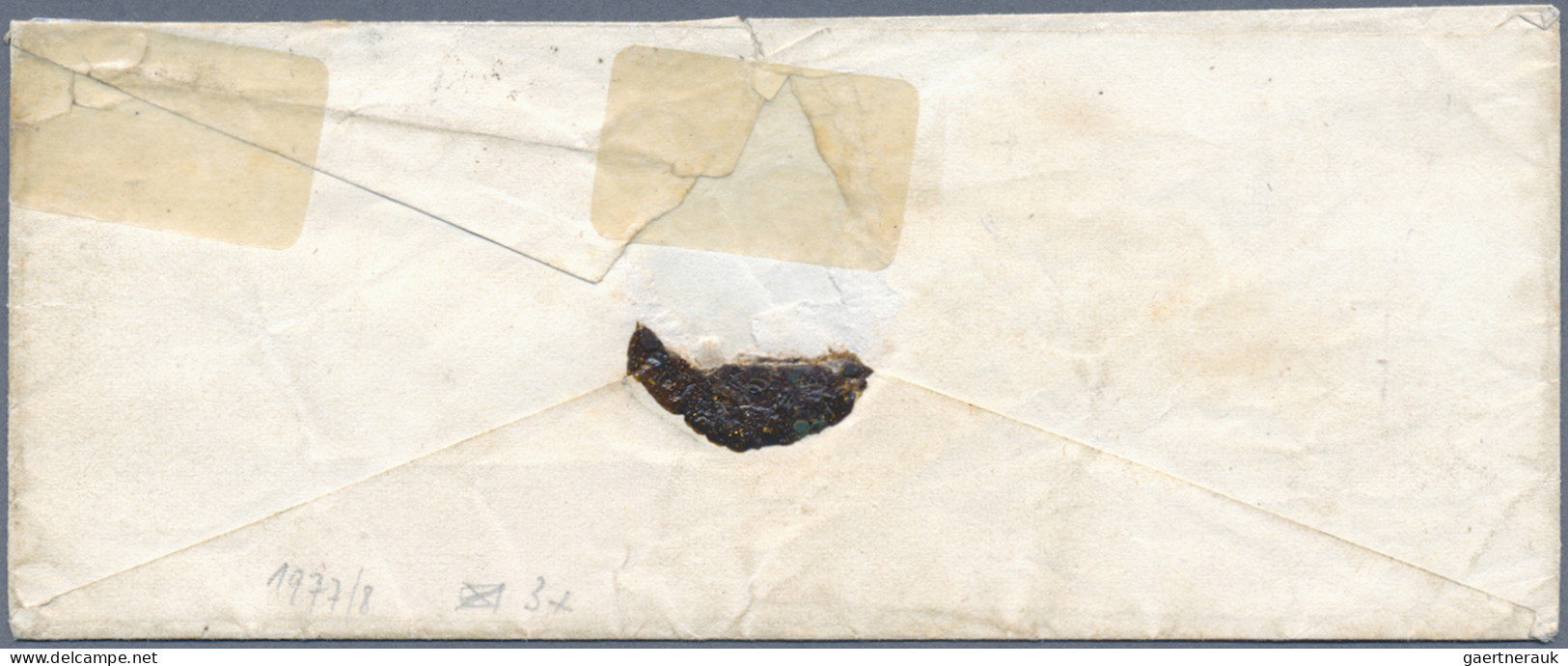 Österreich: 1854, 2 Kr. Schwarz, Type III, Breitrandiges Kabinettstück Als Einze - Briefe U. Dokumente