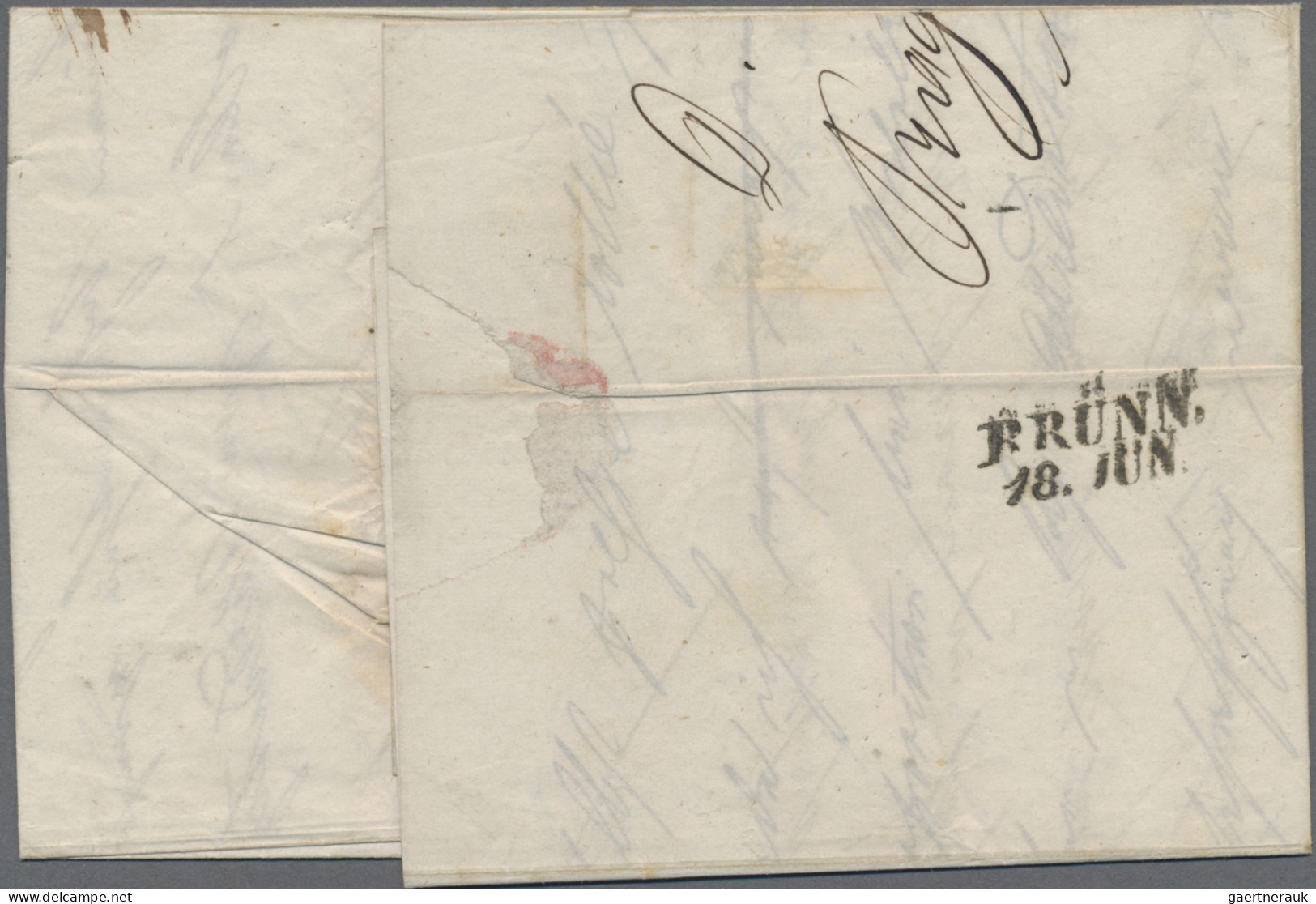 Österreich: 1850, Lot Von 3 Belegen, 3 Kr. Mehrfachfrankatur Von Zwei Exemplaren - Covers & Documents