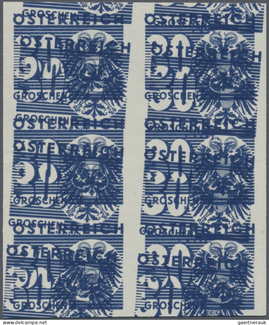 Österreich - Portomarken: 1935, 30 G Blau Im Ungezähnten Sechserblock Mit Markan - Portomarken