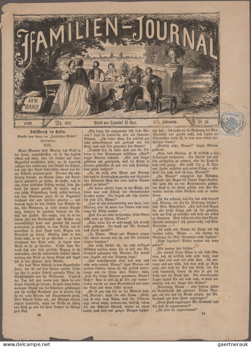 Österreich - Zeitungsstempelmarken: 1858, 1 Kr. Blau, Type IIb, Platte 2, Voll- - Dagbladen