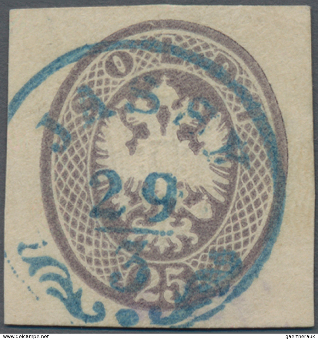 Österreichische Post In Der Levante: 1864, Lombardei Venetien, Ganzsachen-Abschn - Oostenrijkse Levant