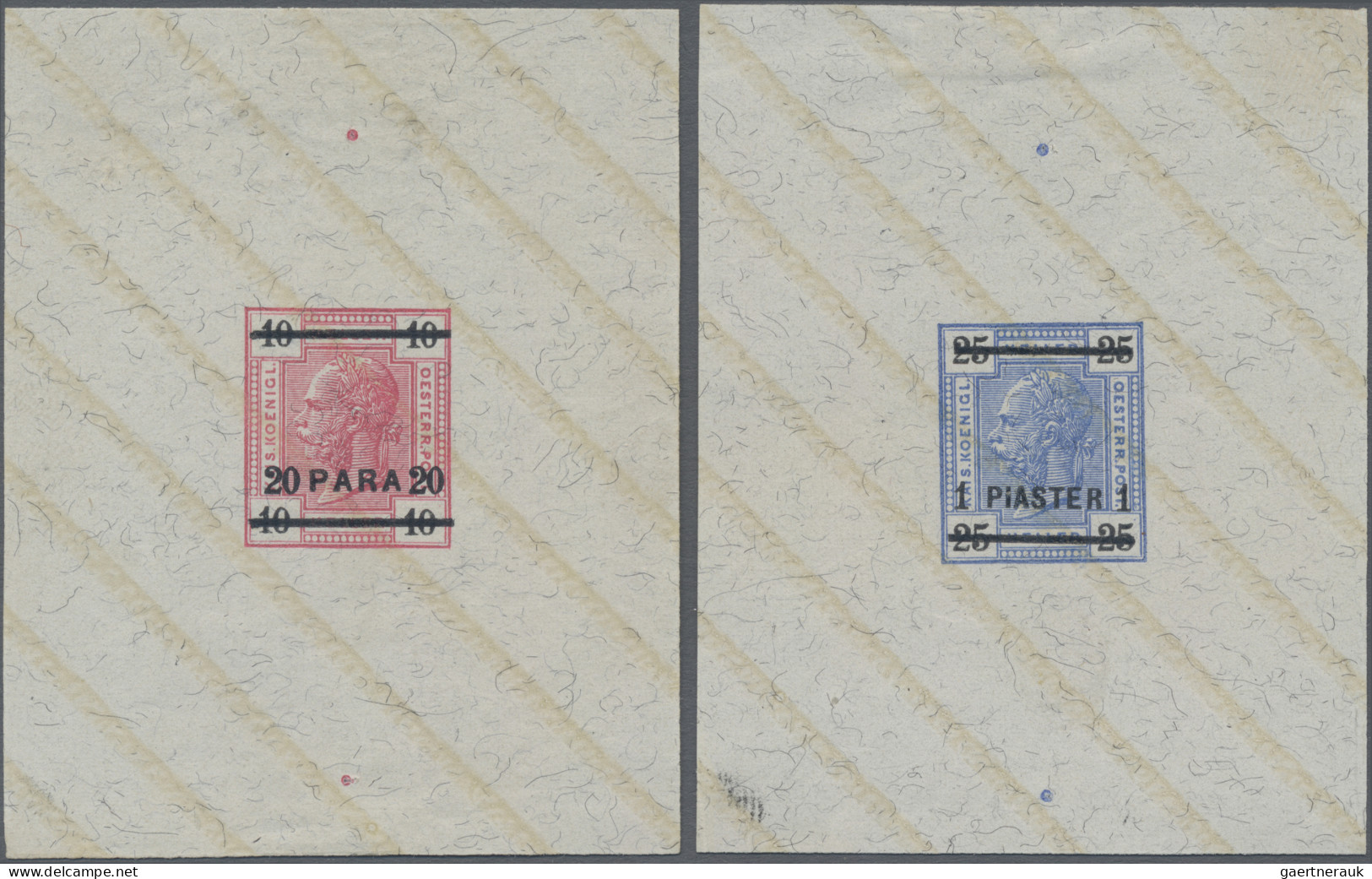 Österreichische Post In Der Levante: 1903/04: 10 P - 2 Piaster, Aufdruck-Einzelp - Oostenrijkse Levant