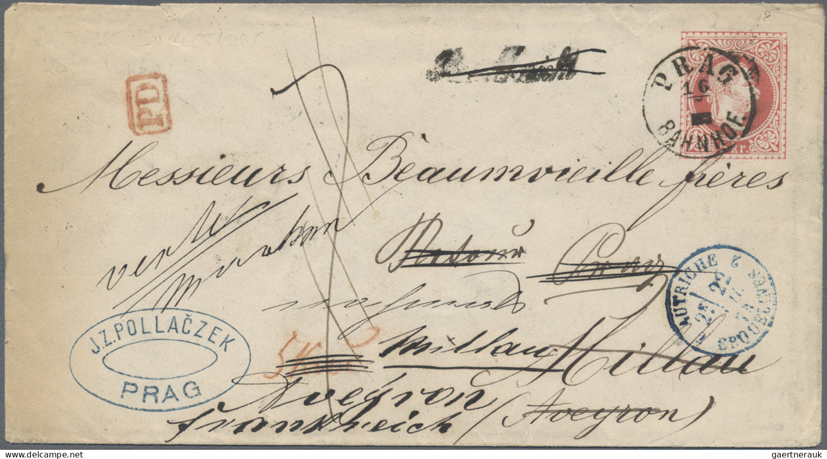 Österreich - Ganzsachen: 1874, Franz-Joseph, 5 Kr., Ganzsachen-Umschlag, Kleines - Autres & Non Classés