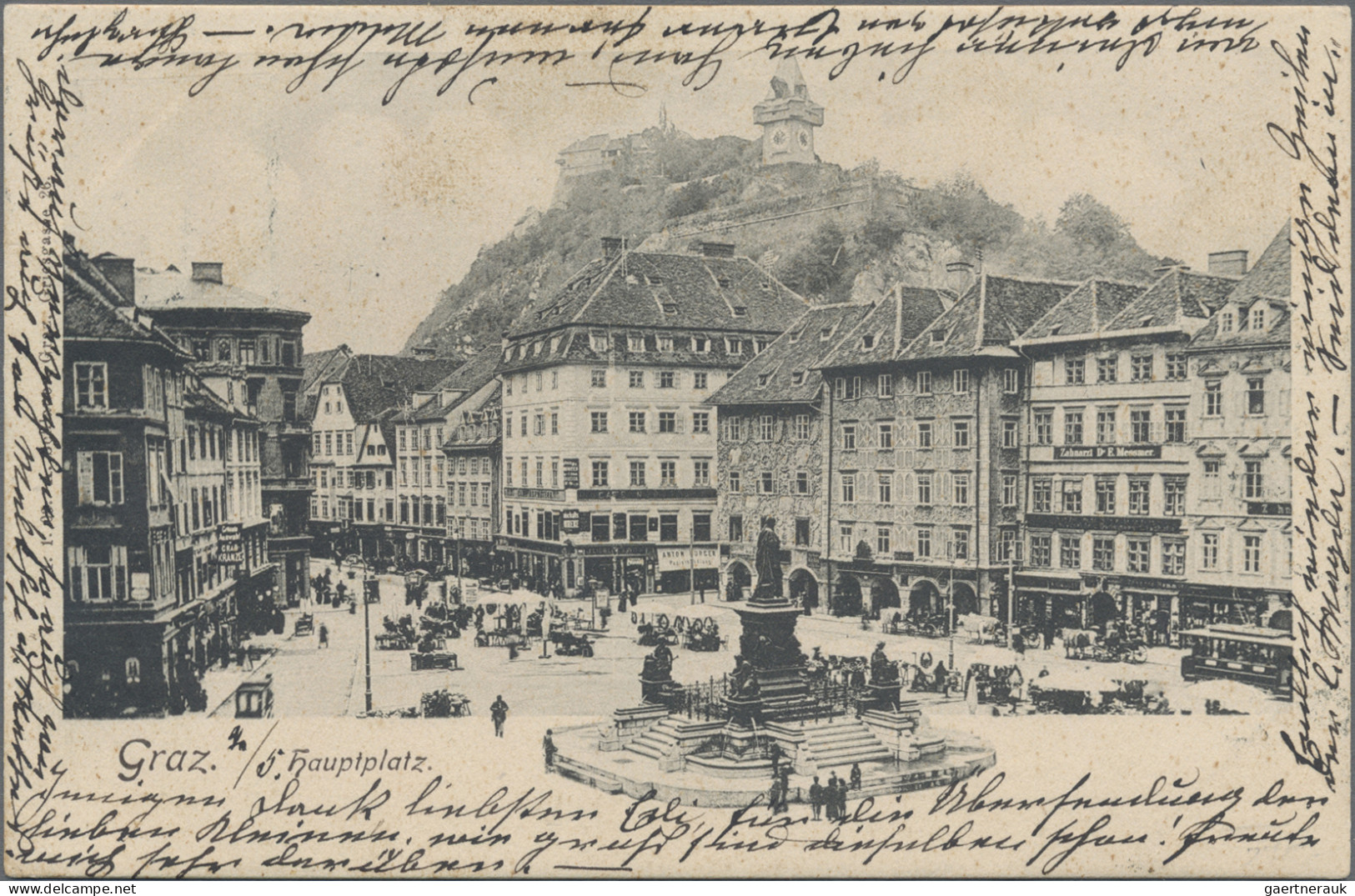 Österreich - Ganzsachen: 1894/1904, GSK 2 Kr. (2) Mit Rückseitigen Lithos "Gruss - Sonstige & Ohne Zuordnung
