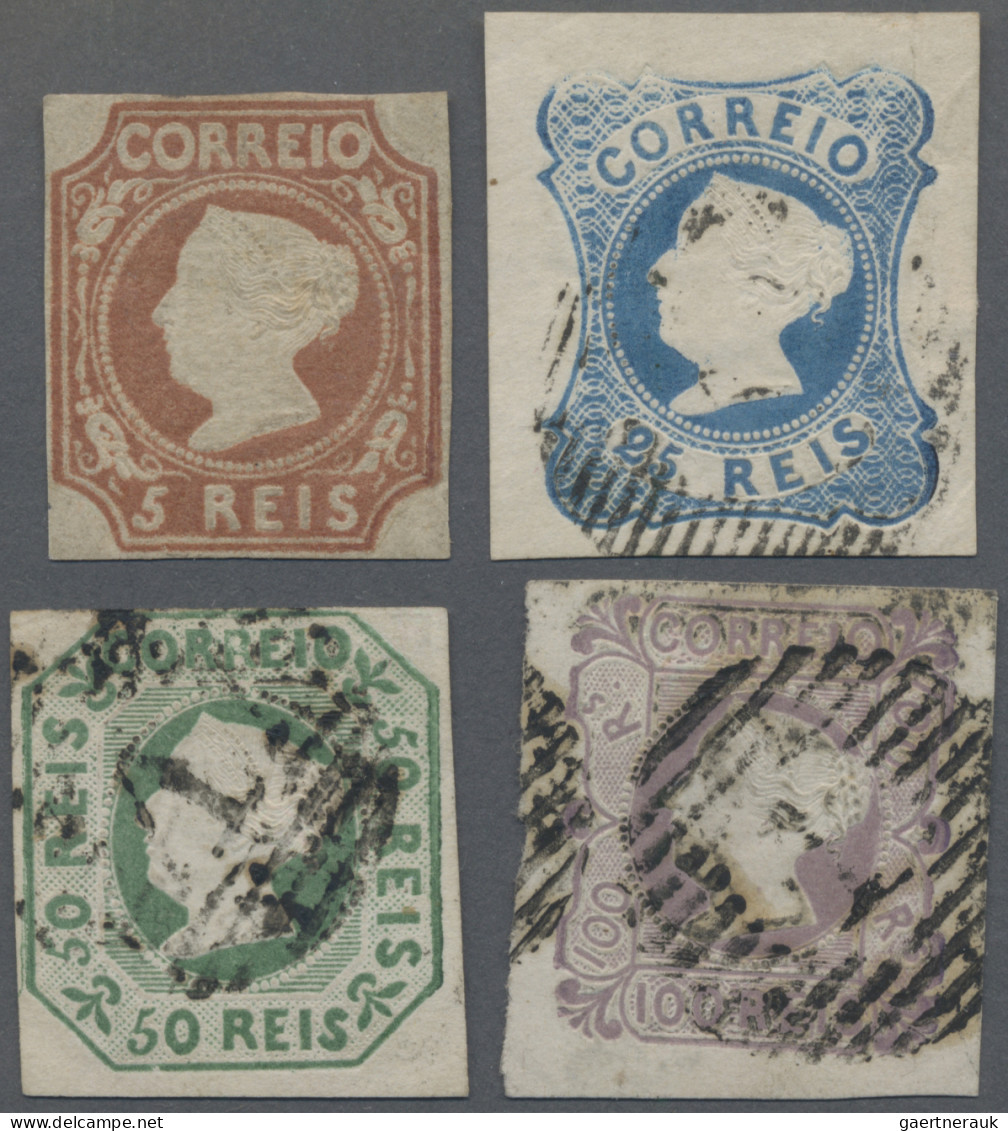 Portugal: 1853 First Issue: Complete Set Of Four With 5r. Mounted Mint (signed C - Autres & Non Classés