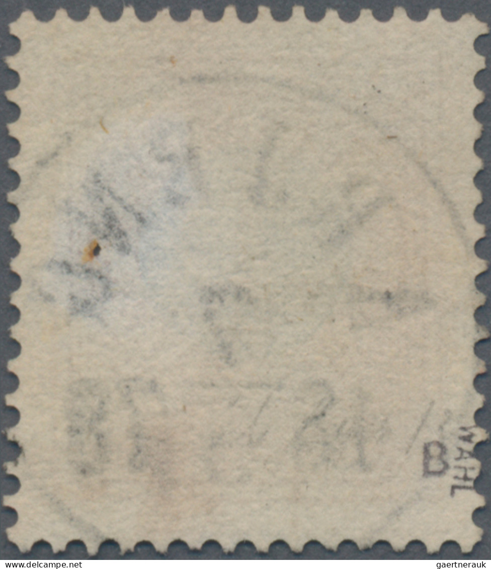 Sweden: 1877, 1 Riksdaler In Der B-Zähnung 13 Mit Sauberem Rundstempel "ARJENG", - Used Stamps