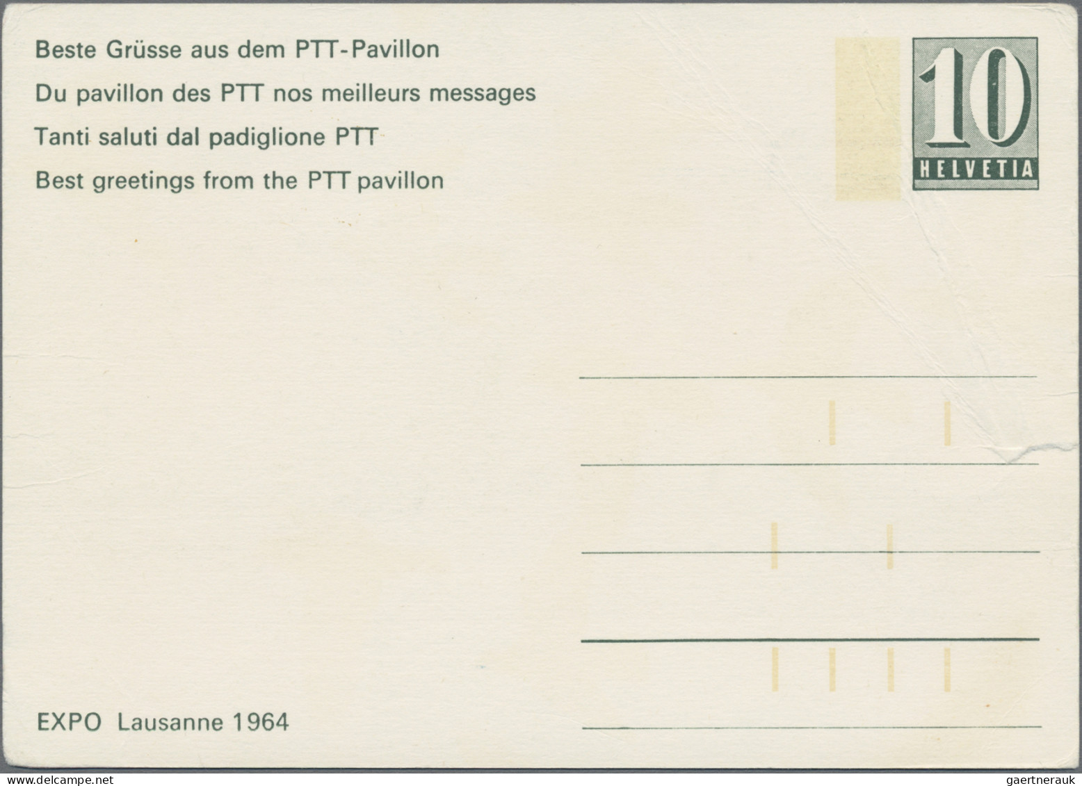 Schweiz - Besonderheiten: 1964, sehr seltener Ersttag-Umschlag "Cept 1962" der P