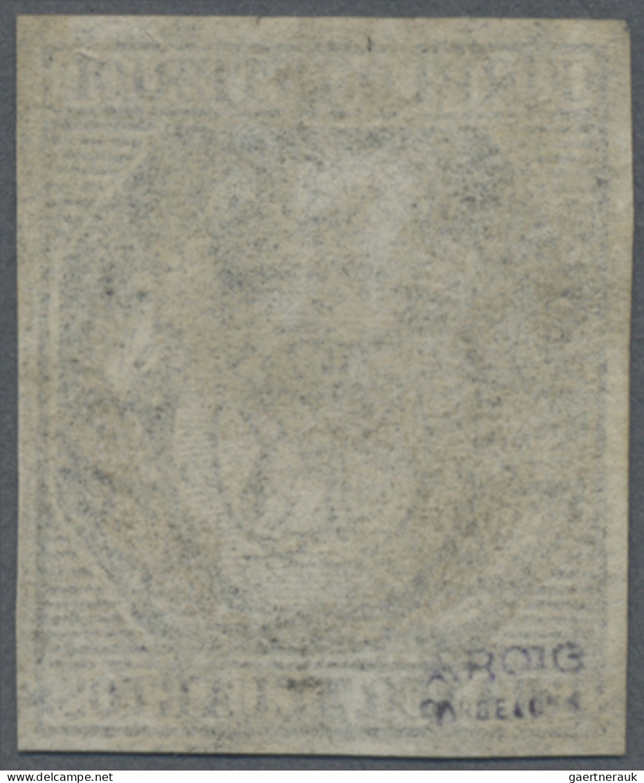 Spain: 1853 3cs. Bronze, Used, With Even Wide Margins All Round, Fresh And Fine. - Sonstige & Ohne Zuordnung