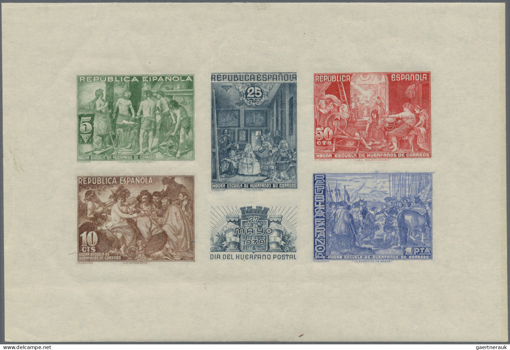 Spain: 1939, Beneficial Issues For The Postal Orphans House, ("Huerfanos De Corr - Kriegssteuermarken