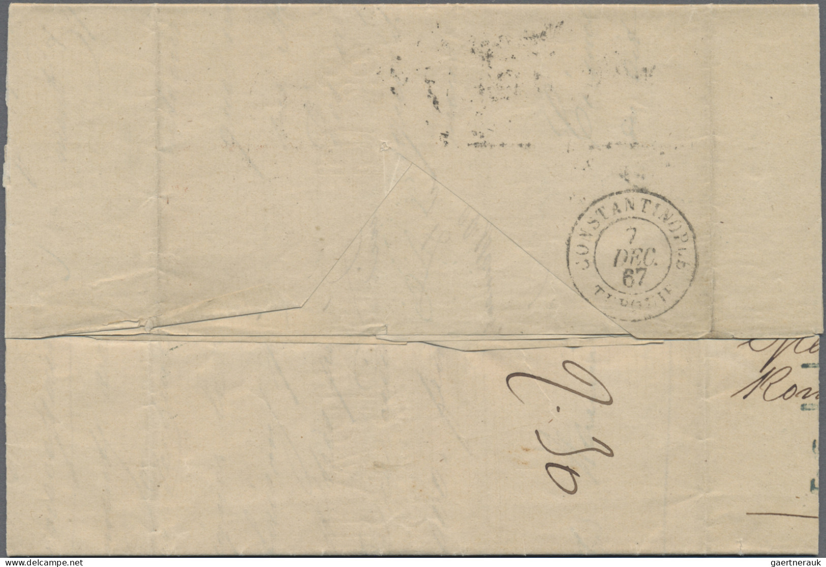 Turkey -  Pre Adhesives  / Stampless Covers: 1854/1867 Incoming Mail: Two Stampl - ...-1858 Voorfilatelie