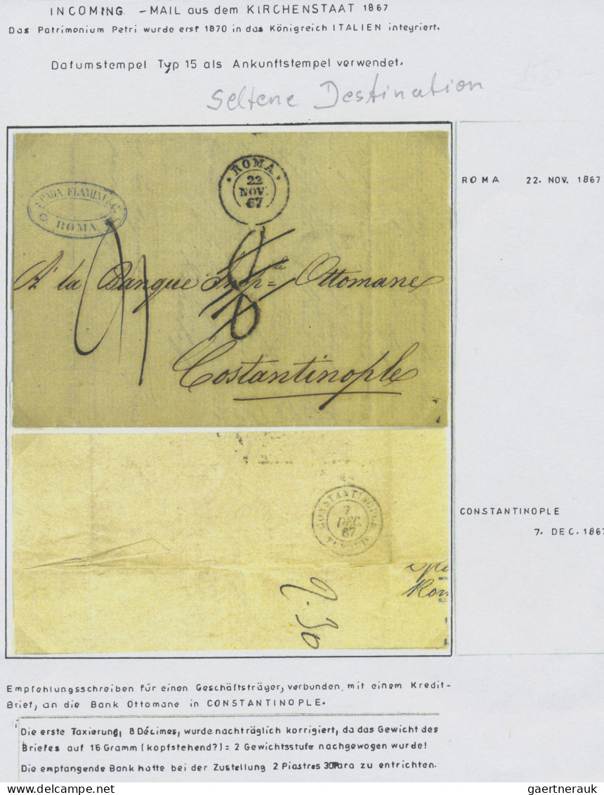 Turkey -  Pre Adhesives  / Stampless Covers: 1854/1867 Incoming Mail: Two Stampl - ...-1858 Préphilatélie