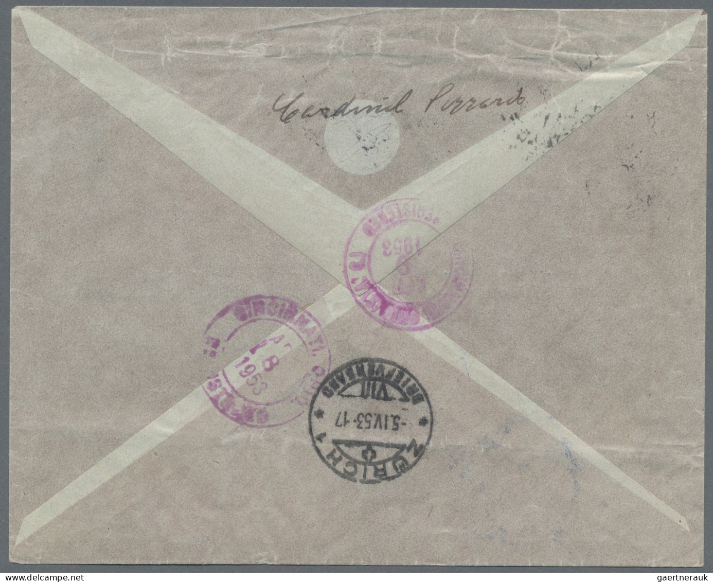 Vatican City: 1948, Airmails 250l. Black, Three Registered Airmail Covers Bearin - Briefe U. Dokumente