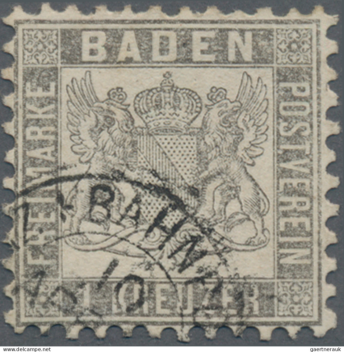 Baden - Marken Und Briefe: 1862, 1 Kr In Sehr Seltener Farbe SILBERGRAU Mit Saub - Autres & Non Classés