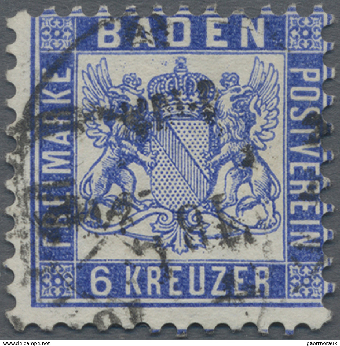 Baden - Marken Und Briefe: 1862, 6 Kr In Der Seltenen Und Leuchtenden Farbe "dun - Andere & Zonder Classificatie