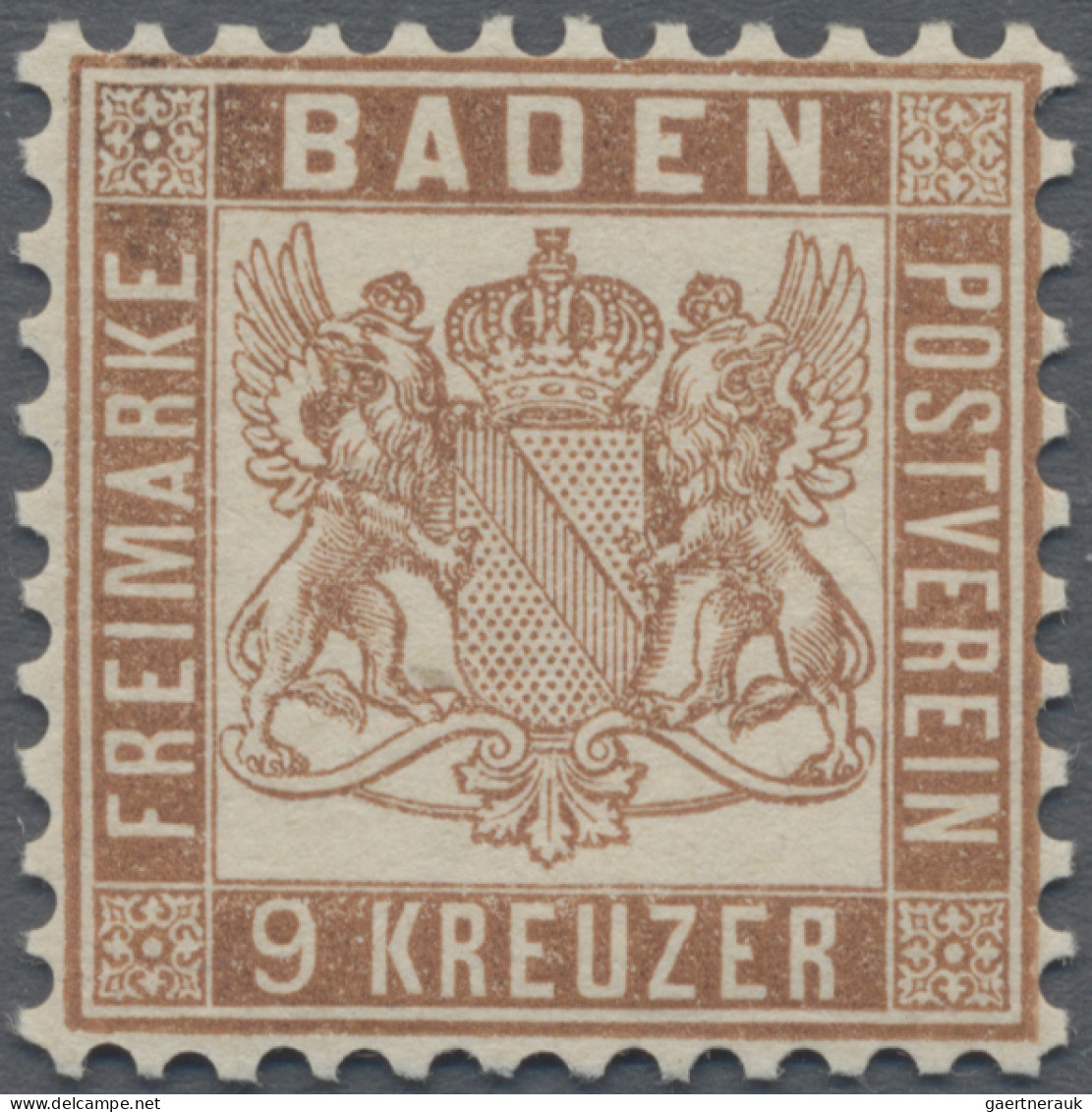 Baden - Marken Und Briefe: 1862, 9 Kr Lebhaftbraun, Farbfrisches Und Sehr Gut Ge - Other & Unclassified