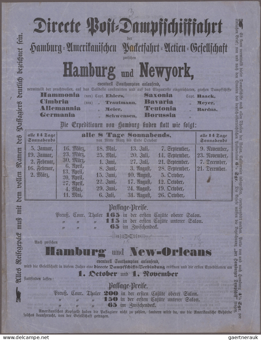 Bayern - Marken Und Briefe: 1867 "Directe Post-Dampfschifffahrt Hamburg-Amerikan - Autres & Non Classés