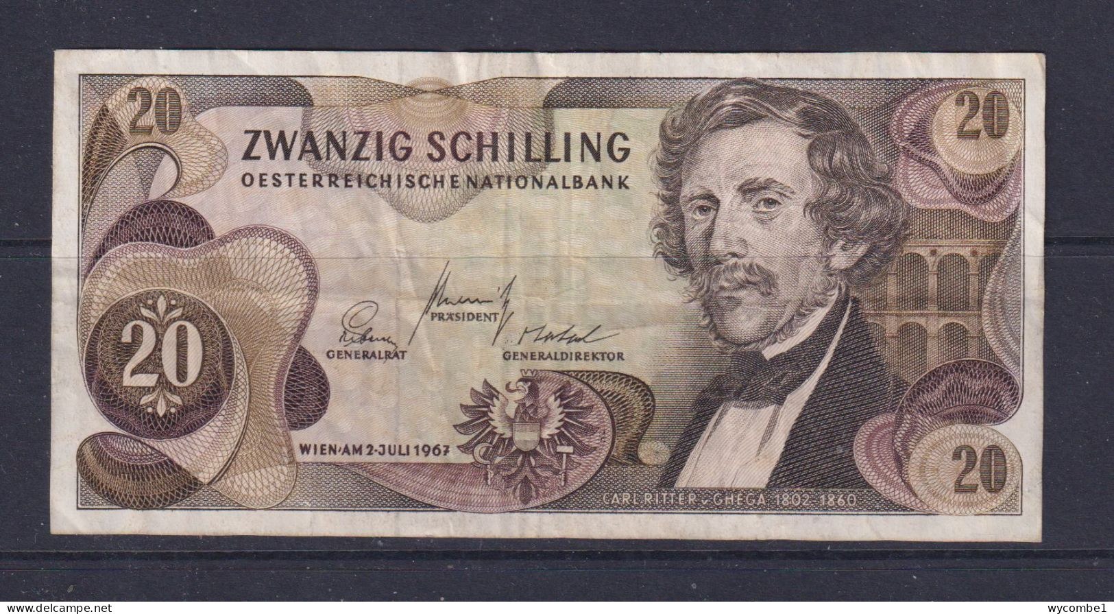 AUSTRIA - 1967 20 Schilling Circulated Banknote - Oesterreich