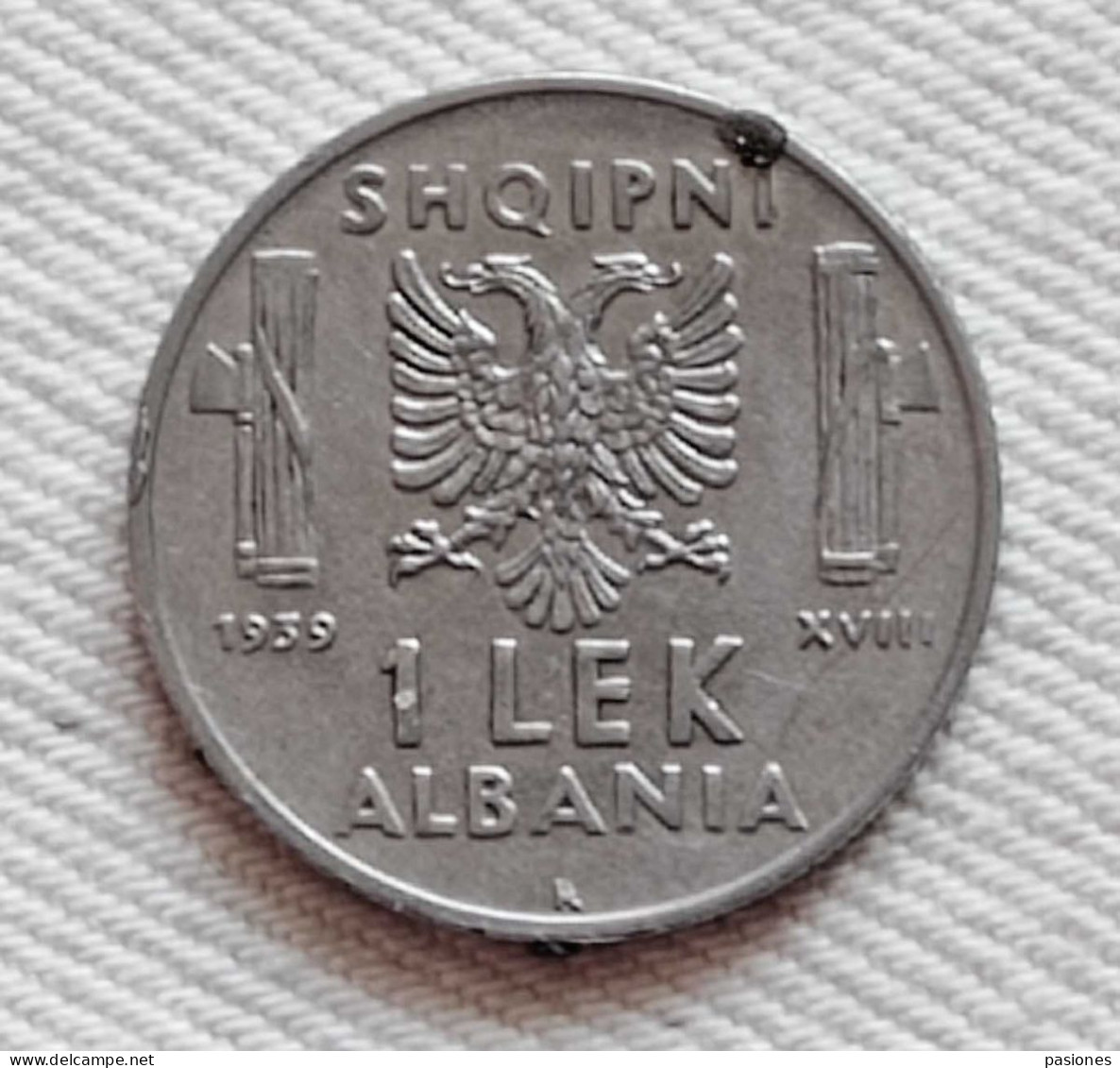 Albania Vittorio Emanuele III 1 Lek 1939 Magnetico - Albanië