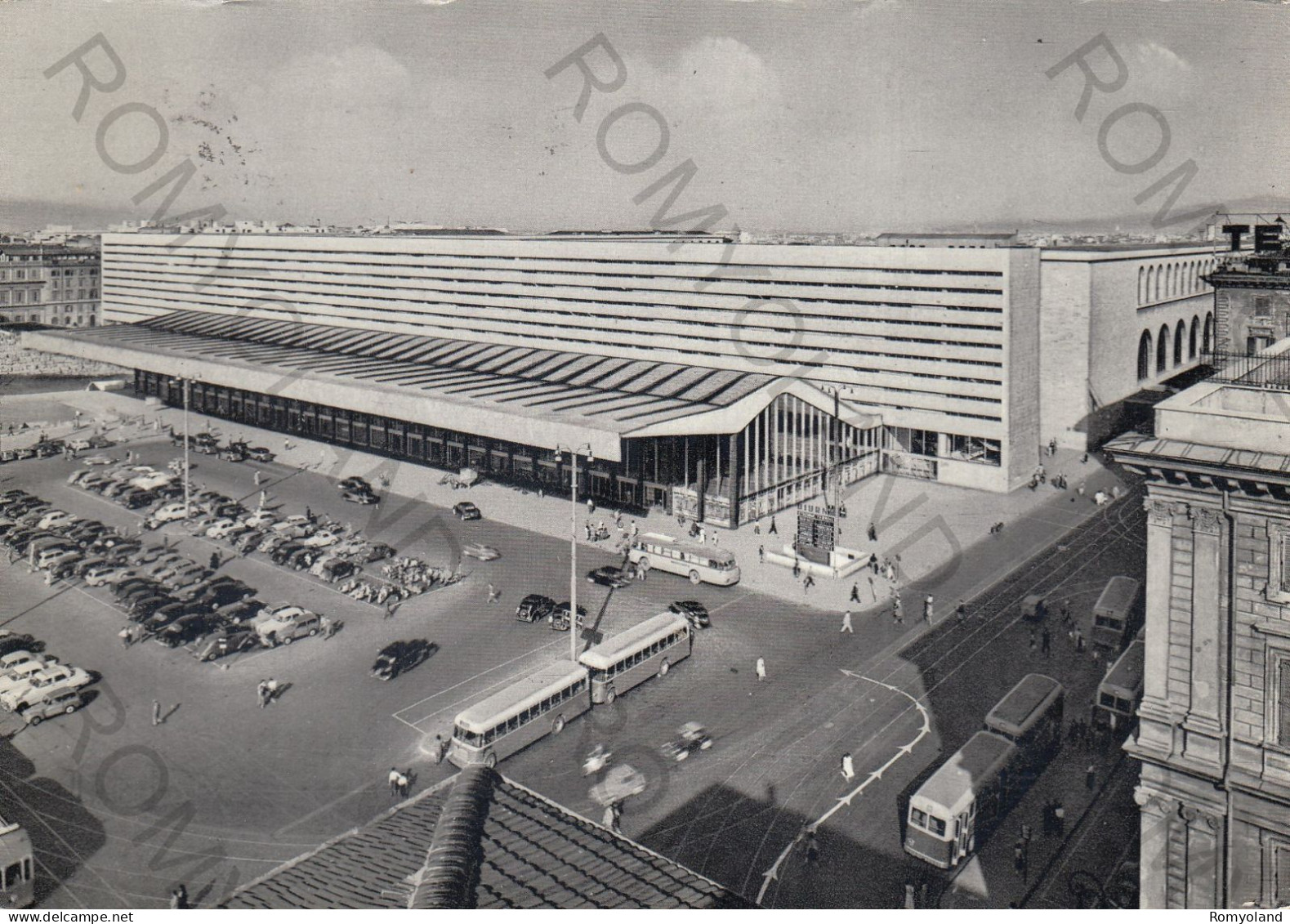 CARTOLINA  ROMA,LAZIO-STAZIONE TERMINI-STORIA,MEMORIA,CULTURA,RELIGIONE,CRISTIANESIMO,BELLA ITALIA,VIAGGIATA 1953 - Stazione Termini