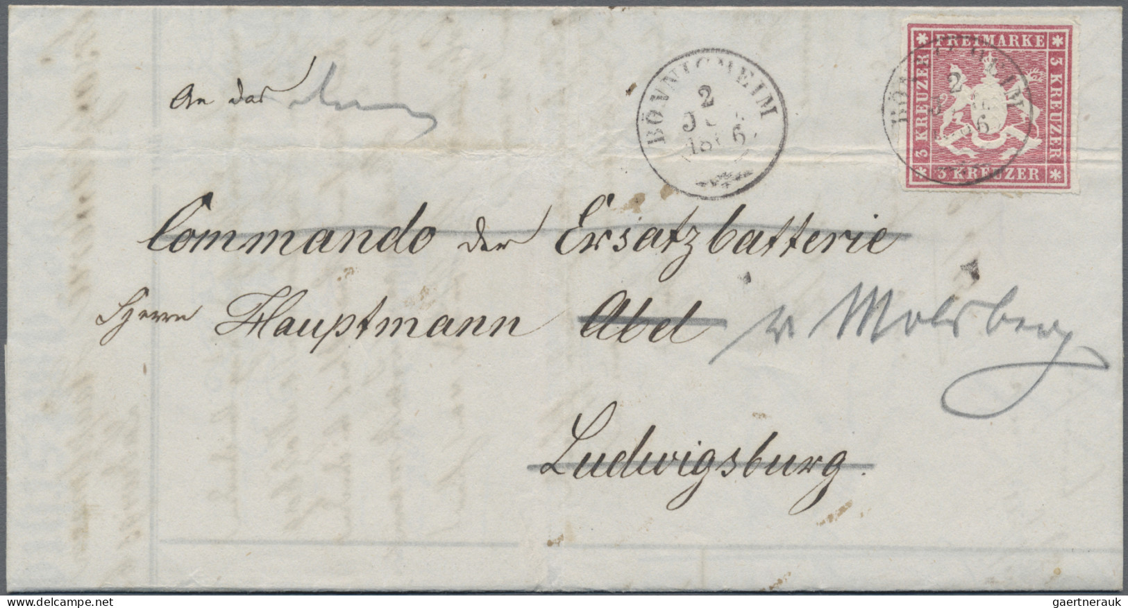 Bayern - Social Philately: JULI 1866, ORIGINALRECHNUNGEN ZUM MAINFELDZUG AUS WÜR - Andere & Zonder Classificatie