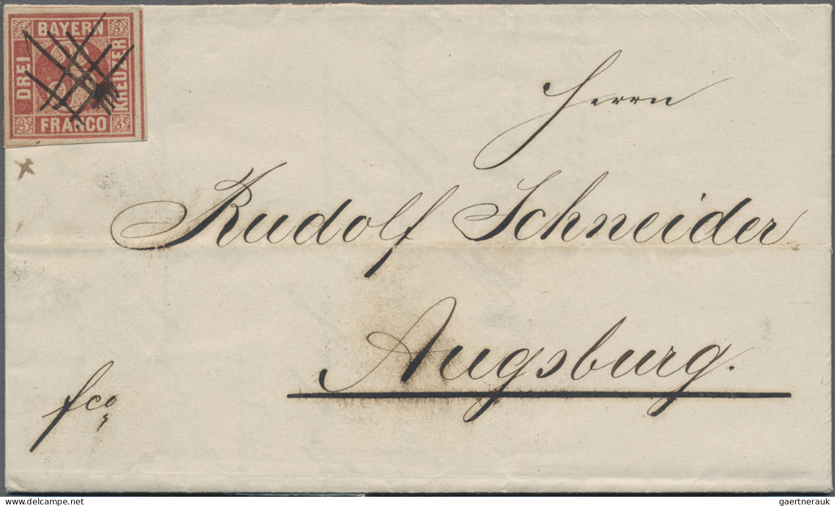 Bayern - Social Philately: 1866 KRIEG: STÖRUNG DES TELEGRAPHENNETZES 02.08.1866, - Autres & Non Classés