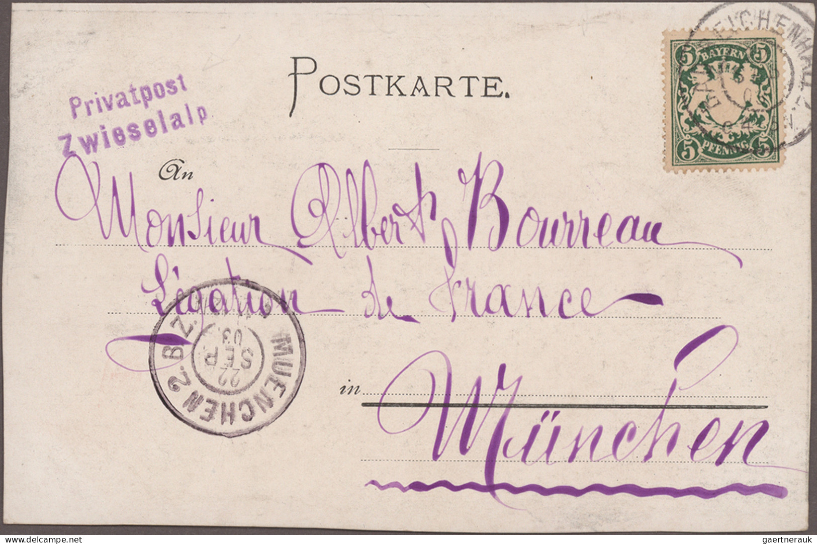 Bayern - Besonderheiten: 1902/11, Privatpost Zwieselap, 2 Gruss-Karten Beide Ech - Other & Unclassified