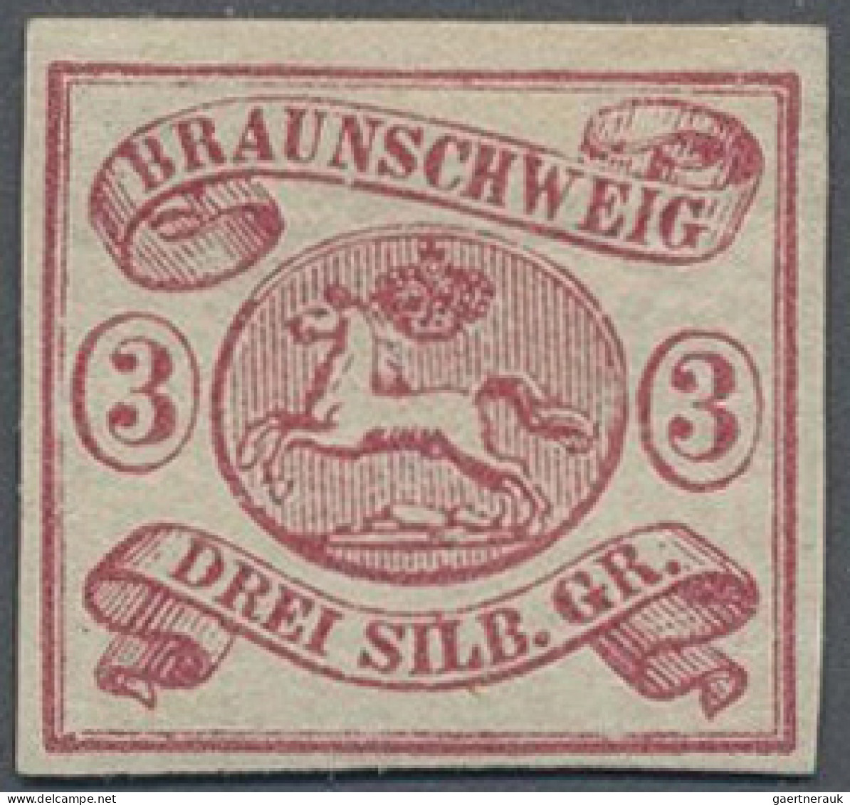 Braunschweig - Marken Und Briefe: 1861, 3 Sgr. Rosa In Ungebrauchter Kabinetterh - Braunschweig