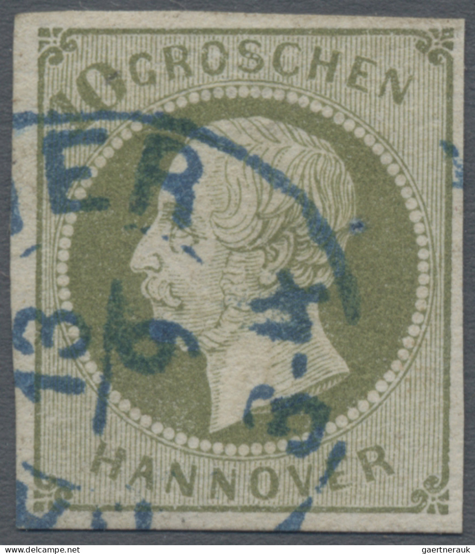 Hannover - Marken Und Briefe: 1861, 10 Gr. Dunkelgrünlicholiv, Farbfrisch, Vollr - Hanovre