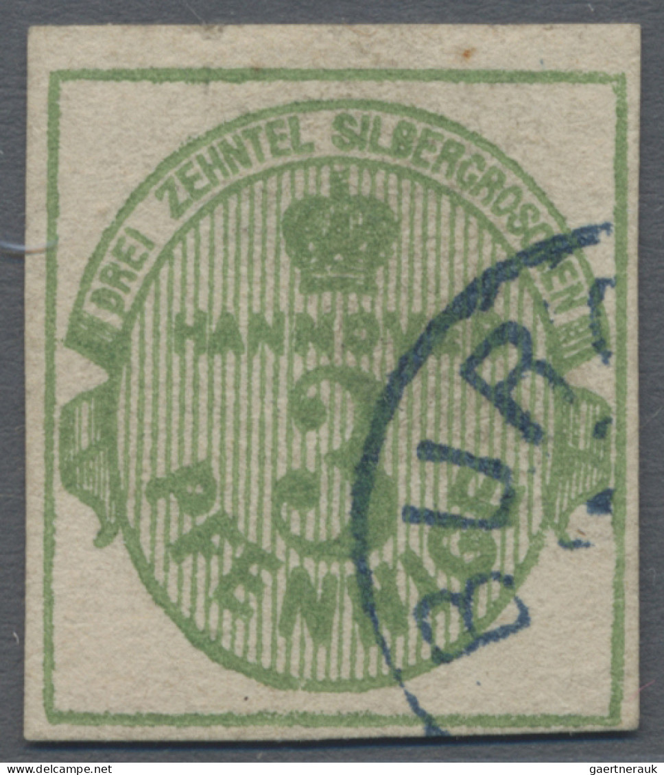 Hannover - Marken Und Briefe: 1863, Freimarke 3 Pf. Olivgrün, Voll- Bis Breitran - Hanover