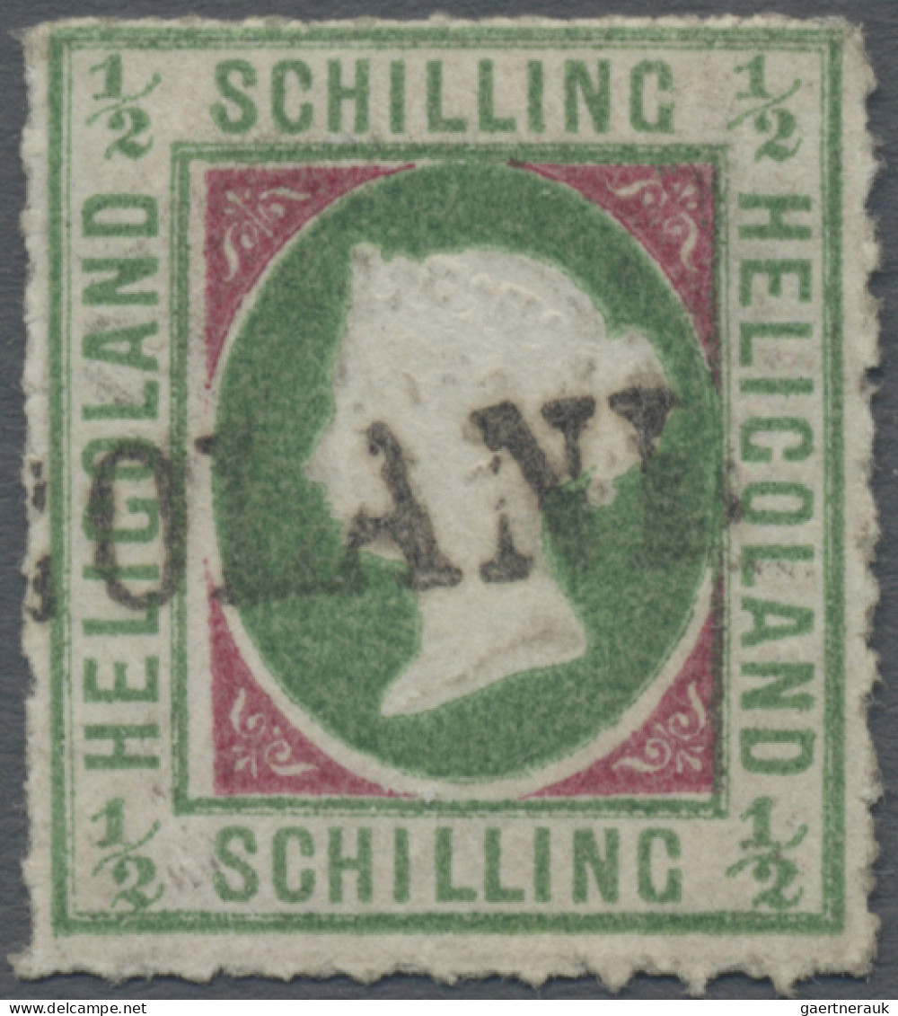 Helgoland - Marken Und Briefe: 1867, 1/2 Sch., Type I, Sauberer L 1 HELIGOLAND, - Heligoland