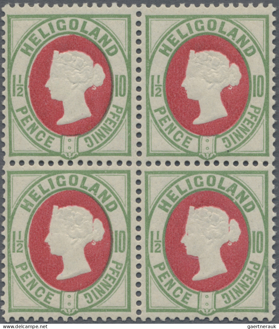 Helgoland - Marken Und Briefe: 1889, 1½ P./10 Pfg. Hellgrün/hellrot Im Farbfrisc - Heligoland