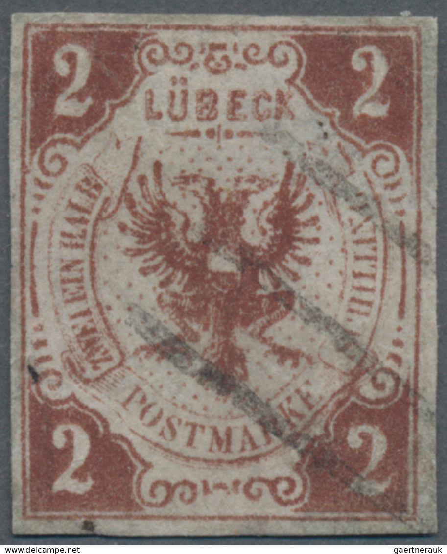 Lübeck - Marken Und Briefe: 1859, 2 Sch. Mit Inschrift "Zweieinhalb", Sog. FEHLD - Lübeck