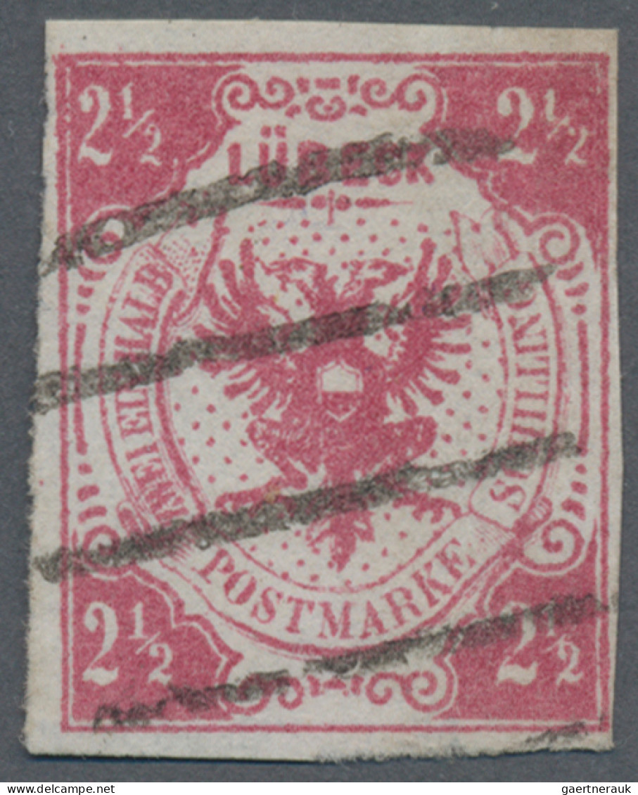 Lübeck - Marken Und Briefe: 1859, 2 1/2 Sch. Mittelmagenta, Zentrisch Gestempelt - Luebeck