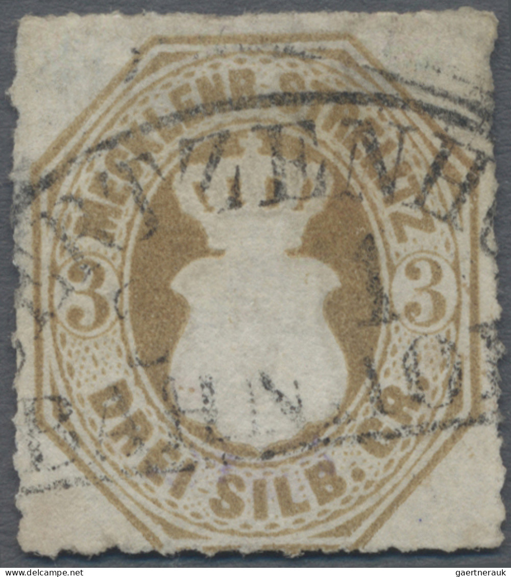 Mecklenburg-Strelitz - Marken Und Briefe: 1864, 3 Sgr. Schwärzlichbraunocker, Wi - Mecklenburg-Strelitz