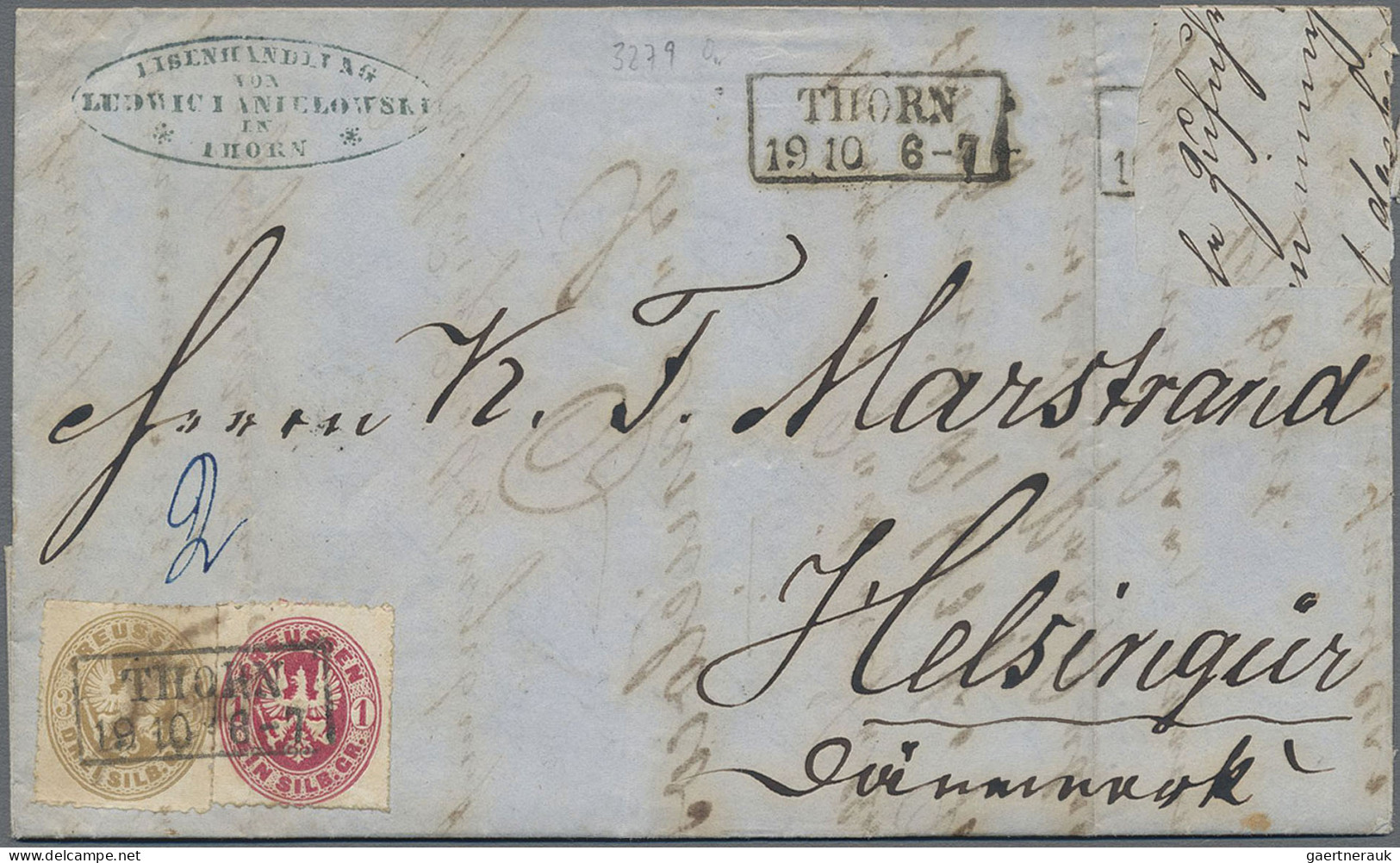 Preußen - Marken Und Briefe: 1861, 1 Sgr. Rosa (Bug) Und 3 Sgr. Hellbraun, Zusam - Autres & Non Classés