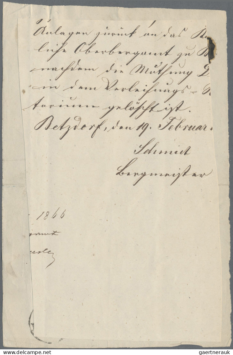 Preußen - Marken Und Briefe: 1861, Wappen 2 Sgr. Ultramarin Als Einzelfrankatur - Autres & Non Classés