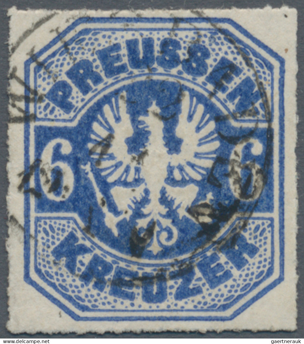 Preußen - Marken Und Briefe: 1867, 6 Kr. Blau, K 1 WIESBADEN, Prachtstück, Foto- - Otros & Sin Clasificación