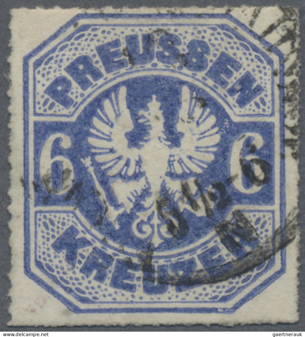 Preußen - Marken Und Briefe: 1867, 6 Kr. Mittelblau In Tiefer Nuance, Gut Durchs - Other & Unclassified