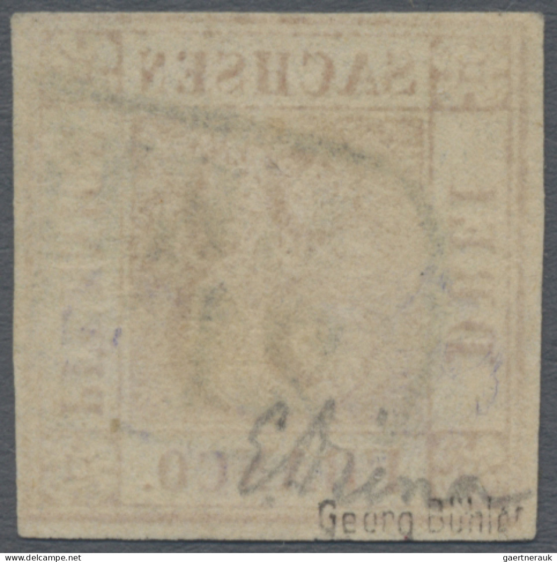 Sachsen - Marken Und Briefe: 1850, 3 Pfennige Lebhaftrot, Platte III, Position 1 - Saxe