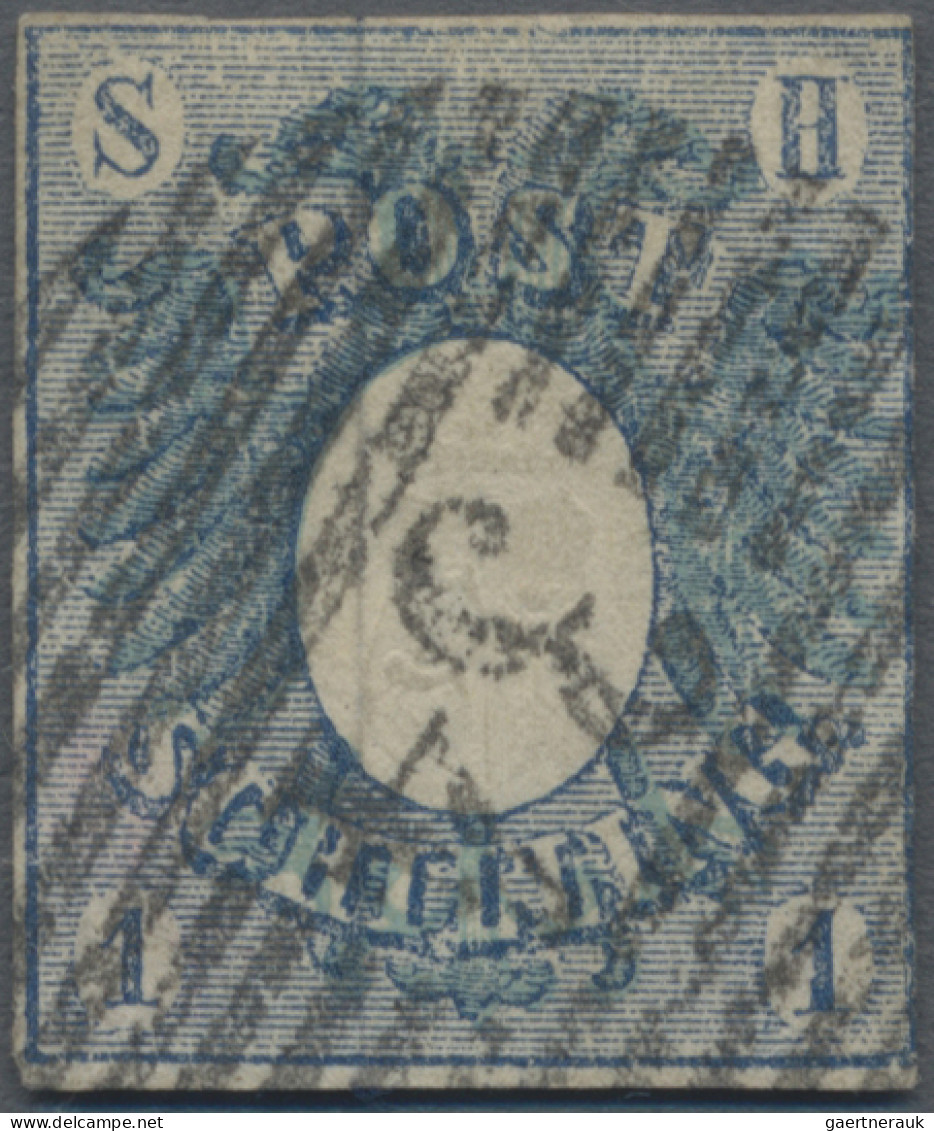 Schleswig-Holstein - Marken Und Briefe: 1850, 1 Sch. Preußischblau, Farbfrisch, - Sonstige & Ohne Zuordnung