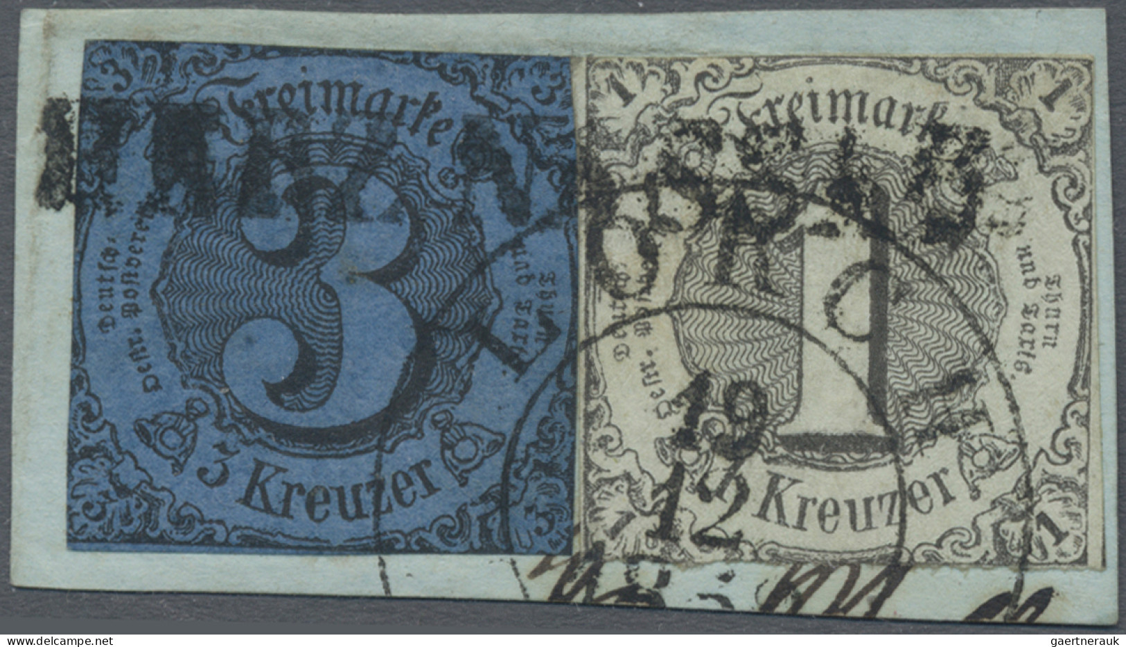 Thurn & Taxis - Marken Und Briefe: 1852, "HERZ. NASSAU", Schwarzer L1 Als Entwer - Sonstige & Ohne Zuordnung