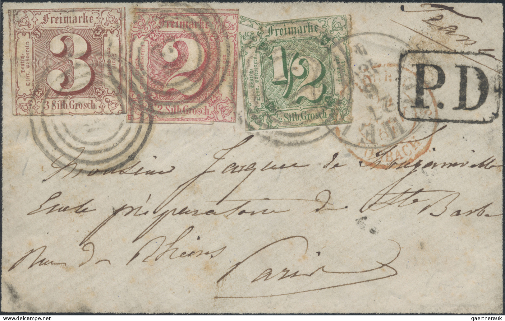Thurn & Taxis - Marken Und Briefe: 1861, Freimarken ½ Sgr. Grün, 2 Sgr. Dunkelro - Otros & Sin Clasificación
