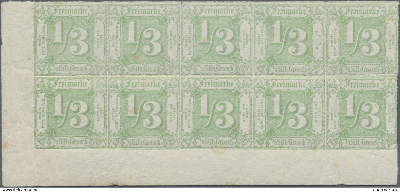 Thurn & Taxis - Marken Und Briefe: 1865, 1/3 Sgr Im Postfrischen 10er-Block Aus - Other & Unclassified