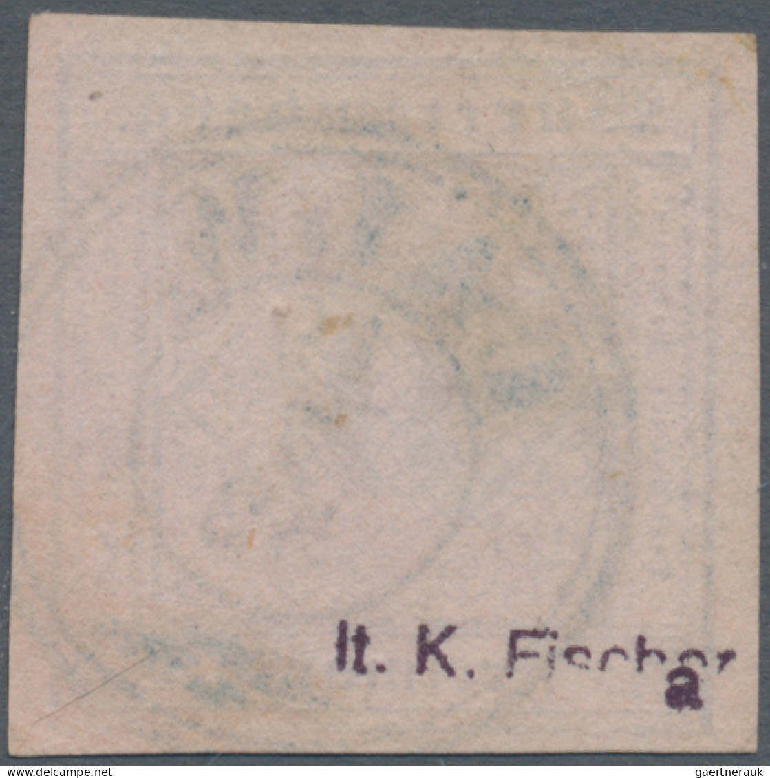 Württemberg - Marken Und Briefe: 1851, 9 Kr. Schwarz Auf Mattrosa, Type I, Blaue - Other & Unclassified