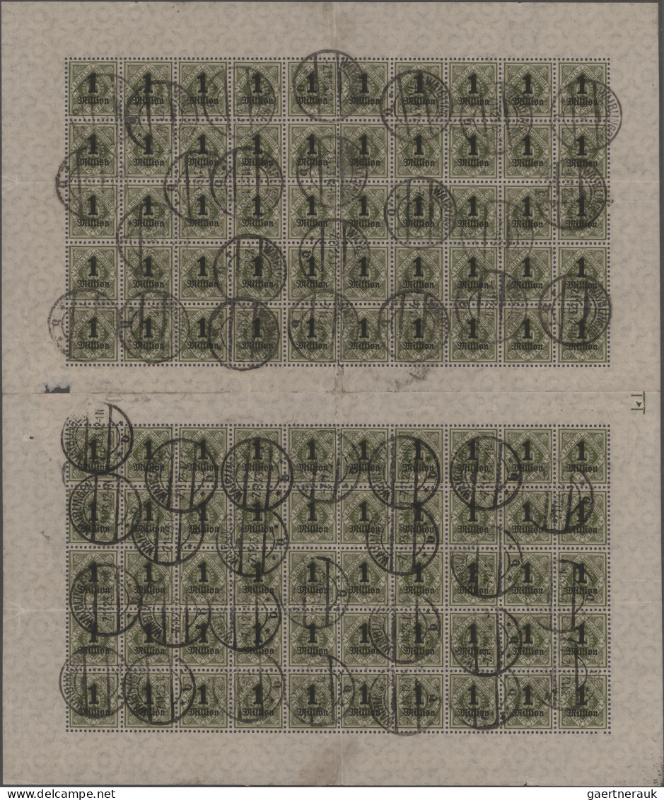 Württemberg - Marken Und Briefe: 1923, 1 Mio. Mark Auf 60 Pfg. Dunkeloliv, Kompl - Sonstige & Ohne Zuordnung