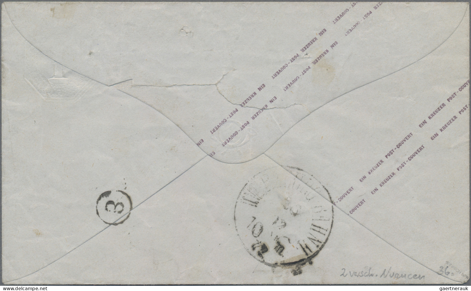 Württemberg - Ganzsachen: 1872, Ganzsachenumschlag 1 Kr. Grün Mit Farb- Und Wert - Autres & Non Classés