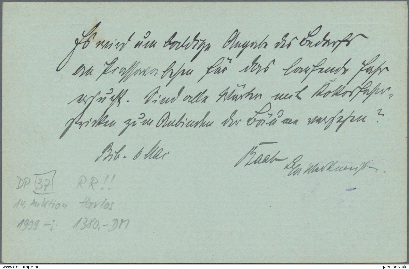 Württemberg - Ganzsachen: 1908, Ortsdienstpostkarte Mit Zugedrucktem Wertstempel - Sonstige & Ohne Zuordnung